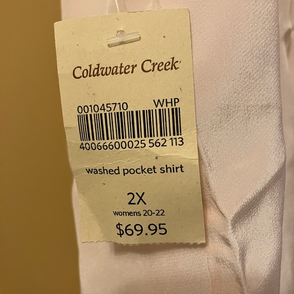 NWT Coldwater Creek Women’s Pocket Top 2X (20-22) - Picture 3 of 6